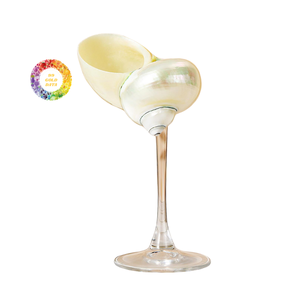 Copa de vino alta hecha a mano, Concha natural, copa de vino, diseño creativo, regalo de bandeja de concha, Copa interesante de decoración de gama alta - Product Image 1