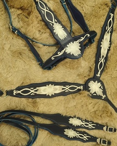 Conception d'équitation anglaise de qualité supérieure ensemble de clous équestres occidentaux pleine grandeur Logo personnalisé collier de poitrine en cheval en cuir - Product Image 5