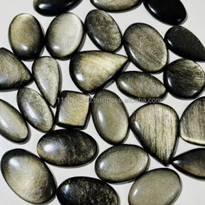 Obsidienne dorée naturelle de haute qualité Flash cristal noir guérison minérale pierre précieuse en vrac pour les décorations - Product Image 2