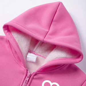 เสื้อแจ็คเก็ตบอมเบอร์มีฮู้ดสำหรับเด็กผู้หญิง พร้อมซิป คุณภาพสูง กันลม ระบายอากาศได้ดี ผลิตจากโพลีเอสเตอร์ เหมาะสำหรับใส่ลำลองกลางแจ้งในฤดูใบไม้ผลิ - Product Image 3