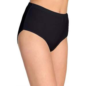 Passion Ladies Ribana Bato Culotte mi-haute de haute qualité Décoration creuse Teinte unie Stretch Everyday XL Free Available Black - Product Image 1