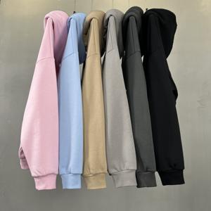 Logo personnalisé 100% coton polaire hommes haute qualité fermeture éclair sweats à capuche hommes sweat à capuche lavé pour hommes ensembles de sweat à capuche - Product Image 6