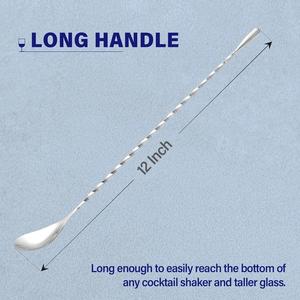Premium Stainless Steel <b>Cocktail</b> Stirrer Spoons Twisted Handle Durable Rust Free Elegant Bar Tool for Drinks <b>Mixing</b> Gifting - Product Image 6