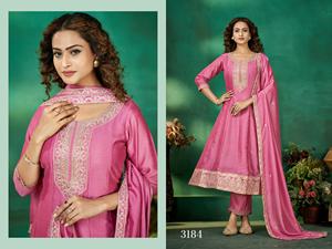 Collection exclusive de mariage traditionnel Vichitra Pantalon Kurta intérieur brodé avec Dupatta par Export - Product Image 4