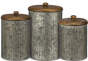 Galvanized Surface Finishing Design Metal Storage Container With <b>Lids</b> High Quality Kitchenware Grocery Container Food Safe - Product Image 3