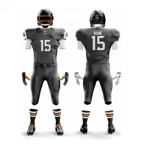 Su propio uniforme de fútbol americano Nuevo diseño Uniforme de fútbol americano Servicio OEM Conjunto de uniforme de fútbol para hombres - Product Image 3