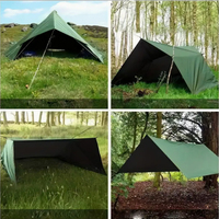 Parasol léger pour auvent de voiture avec hamac anti-pluie portable à 2 pôles adapté à la randonnée en plein air bâche de camping