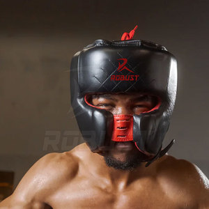 Protector de Cabeza Ajustable de Cuero para Boxeo y Entrenamiento de MMA, Ropa Deportiva Transpirable para Adultos, Nueva Llegada - Product Image 2