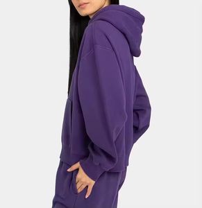 เสื้อมีฮู้ดแบบสวมหัวสำหรับผู้หญิงทรงหลวมผ้าคอตตอนให้ความอบอุ่นปรับแต่งโลโก้ได้ - Product Image 2