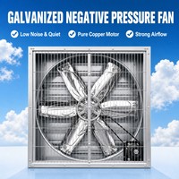 Ventilateur d'extraction mural galvanisé à pression négative avec volets à gravité pour atelier, serre, hangar d'élevage
