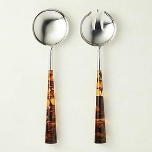 <b>Salad</b> Server Set Made of Stainless Steel and Resin Material <b>Salad</b> <b>Spoons</b> for Home Hotel Restaurant - Product Image 3