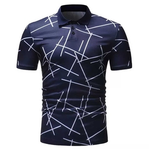 Personnalisé 88% Coton 12% Polyester 12% Spandex Nouveau Design Sublimé Hommes Séchage Rapide Sans Col pour Polo Chemises Hommes - Product Image 1