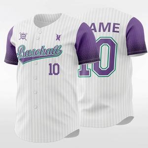 Camiseta de Béisbol Unisex Sublimada Personalizada, Transpirable, 100% Poliéster, Antibacteriana, de Secado Rápido, Conjunto Deportivo, Tallas Grandes, Estampada - Product Image 1