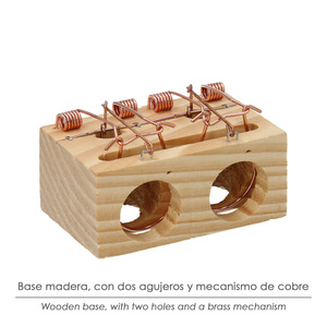 Piège à souris en bois 2 trous Ø/28 mm. - Product Image 5