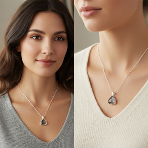 Pendentif en argent sterling 925 plaqué or, forme trilobée, labradorite naturelle, pour la fabrication de bijoux, pierre de naissance de juin - Product Image 6