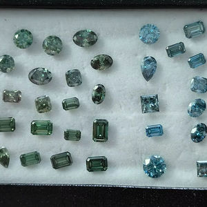 Diamants CVD de laboratoire fantaisie bleus, bruns, gris, taille poire, pierres lâches 0,5-2,5 carats, haute qualité, clarté VVS, certifiés IGI - Product Image 1