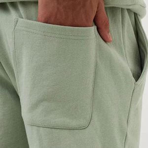 Pantalones cortos de algodón con estampado de pantalla de Venta caliente Cordón Color sólido Fleece Jogger Sports Heavyweight Shorts para hombres - Product Image 4