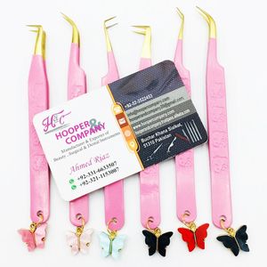 Pinzas de mariposa de gran oferta, pinzas para pestañas calientes, recién llegados, pinzas de extensión de pestañas de mariposa rosa, visón sostenible - Product Image 2