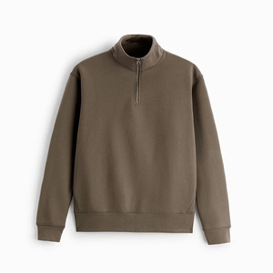 Sudaderas de algodón 100% pesadas personalizadas para hombre, nuevas sudaderas de moda, sudaderas transpirables básicas de cuello redondo de Color sólido liso - Product Image 2