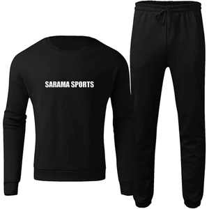 Sweat-shirt à col rond surdimensionné pour homme personnalisé, survêtement, pull à col rond, ensemble de survêtement décontracté en 2 pièces, vêtements de sport pour jogging - Product Image 1