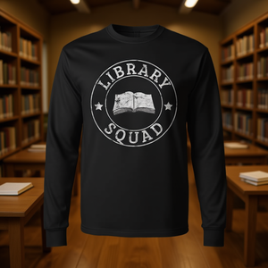 Maglietta a Maniche Lunghe per Personale Bibliotecario e Gruppi di Insegnanti, Articolo Promozionale per Squadra della Biblioteca - Product Image 3