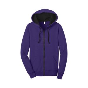 Sudadera con capucha con cremallera frontal personalizada de Otoño de fabricante al por mayor para mujer a prueba de viento ecológica cálida y relajada cómoda 100% algodón - Product Image 4
