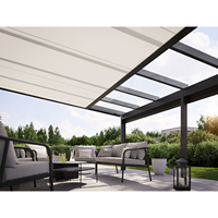 Auvent de toit rétractable électrique à commande à distance en alliage d'aluminium avec toile acrylique de qualité supérieure pour montage en surface et en suspension