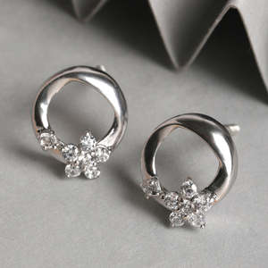 NOVAMART Fine Premium 925 Sterling Silver <b>Crystal</b> <b>Earrings</b> for Women & Girls Buy the Best Accessory Your Loved Ones Wholesale Ex - Product Image 2