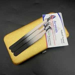 แหนบสำหรับต่อขนตาปลอมพลาสม่าแบบสองโทนสีดำสำหรับคิ้วที่ยั่งยืนทำจากสเตนเลสมืออาชีพ - Product Image 4