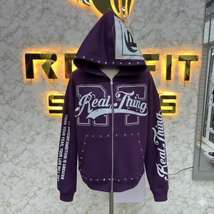 Tendance Mode Fabricant professionnel Sweat à capuche zippé Puff Printed fabriqué en usine Sweats à capuche à bas prix pour hommes - Product Image 5