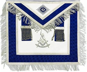 Haute qualité maçonnique bleu Lodge officiers tabliers ensemble personnalisé broderie artisanat couture y compris tablier col gantelets nouveau - Product Image 6