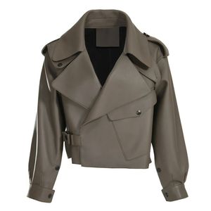 Chaqueta de cuero PU de moda para mujer de alta calidad chaqueta de motorista corta con cremallera personalizada con lujosa característica acolchada - Product Image 2