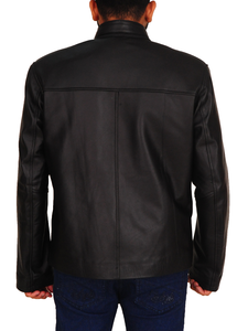 Chaqueta de Cuero para Hombre, Estilo Clásico, Cuero Genuino de Primera Calidad, Ropa Exterior Informal de Moda, Cierre de Cremallera, Fabricante y Proveedor OEM ODM Personalizado - Product Image 5