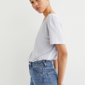 Ventes directes en usine confortables conceptions personnalisées nouvelles modes meilleure fabrication séchage rapide prix confortable femmes t-shirts - Product Image 4