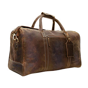 Sac de sport personnalisé de haute qualité pour hommes en cuir véritable de grande capacité avec taille et étiquette personnalisables de style tendance en vente maintenant! - Product Image 2