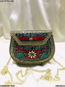 Handmade Designer Metal Mosaic Ladies <b>Clutch</b> <b>Bag</b> - Product Image 5
