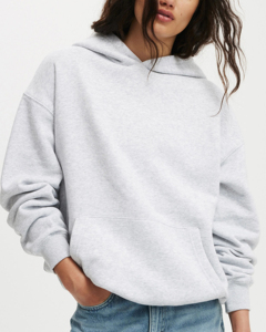 OEM/ODM Sweats à capuche pour femmes 500GSM Pull personnalisé sérigraphié Logo avant Hiver Sweat à capuche surdimensionné à épaules tombantes - Product Image 3