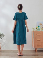 Robe pour dames élégante avec demi-manche Vente à chaud Printemps-Été Mousseline de soie Maxi Style décontracté Respirant Vente en gros Bohème Floral
