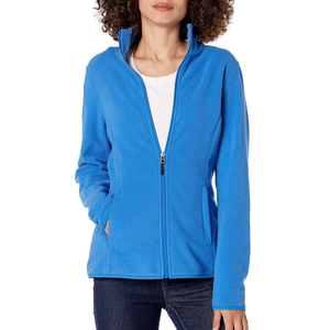 Femmes de haute qualité coton automne Bomber polaire veste coupe ajustée col montant à manches longues fermeture éclair Style col détachable - Product Image 4
