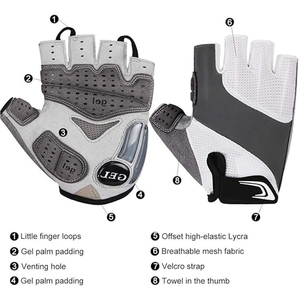 Guantes de Ciclismo Transpirables de Gel y Cuero PU para Bicicleta de Carretera/Montaña, Ecológicos, Lavables, para Entrenamiento Físico y Deportes al Aire Libre - Product Image 6