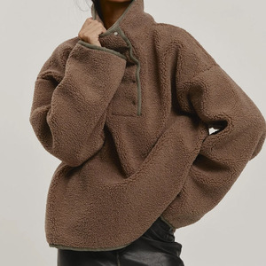 Sudadera con Capucha de Forro Polar, con Botones Metálicos, Talla Grande, con Parche de Logotipo Personalizado del Fabricante de Ropa - Product Image 5