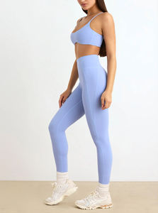 Mallas de Yoga de cintura elástica para mujer de alta calidad al por mayor pantalones elásticos de 4 vías de cintura alta ropa deportiva para correr - Product Image 5