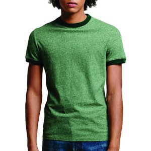 Camisetas de Algodón Grueso para Hombre al por Mayor, de Alta Calidad, con Impresión de Logotipo Personalizado Delantero y Trasero, Estilo Urbano, Camisetas Casuales con Ribete en Contraste - Product Image 1
