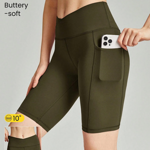 Women Solid Rhinestone Yoga Shorts High Waist Breathable Eco-Friendly Fabric OEM Custom Printing Options for Events Fitness - Product Image 5
