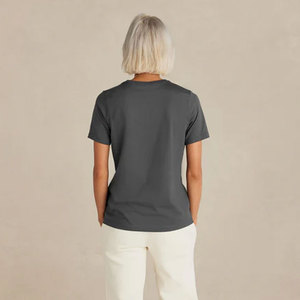 T-shirts classiques unisexes, unis, 100% coton, gris chiné, respirants, logo homme, graphique actif, coton, t-shirt de sport - Product Image 5