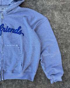 OEM personalizado 100% alta calidad Unisex pulóver Sudadera con capucha para hombre de gran tamaño gráfico algodón poliéster 280 320 GSM patrón sólido bordado - Product Image 2