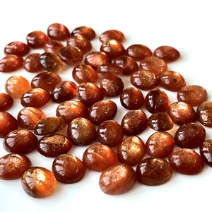 Cabochon ovale en pierre de soleil naturelle 3x5mm de qualité AAA-Cabochon ovale en pierre de soleil de qualité supérieure - Product Image 1