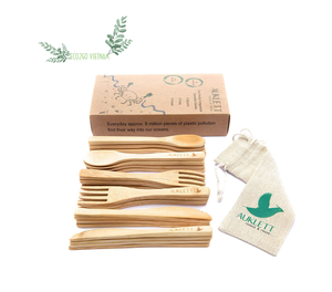 High Quality Bamboo Cutlery Set With Logo and Disposable From Manufacturer Eco2go Vietnam - Product Image 6