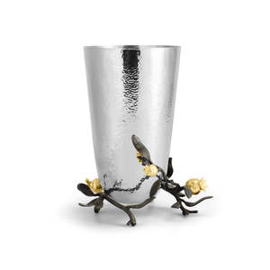 Bols en acier inoxydable texturé avec motif floral moderne en laiton sous-émaillé avec marteau pour salade noix fruits décoration de la maison - Product Image 3