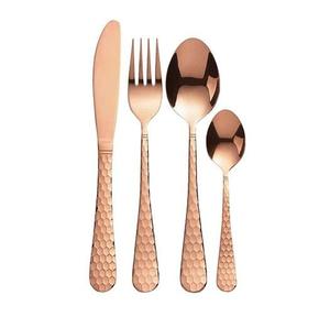 Juego de Cubiertos de Acero Inoxidable con Diseño Popular en Oro Rosa, Cubiertos Chapados en Oro para Restaurante y Fiestas, de la India - Product Image 1